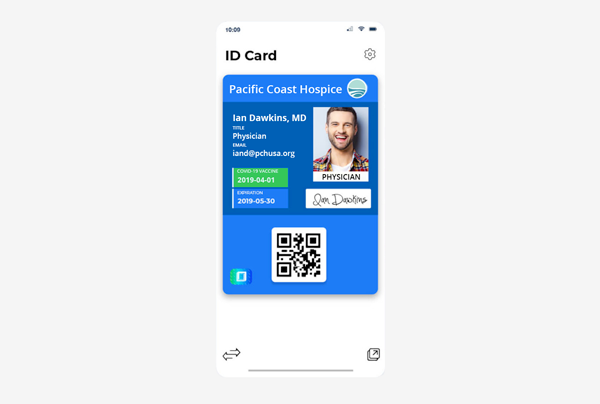 sample mobile ID card for PCH Staff